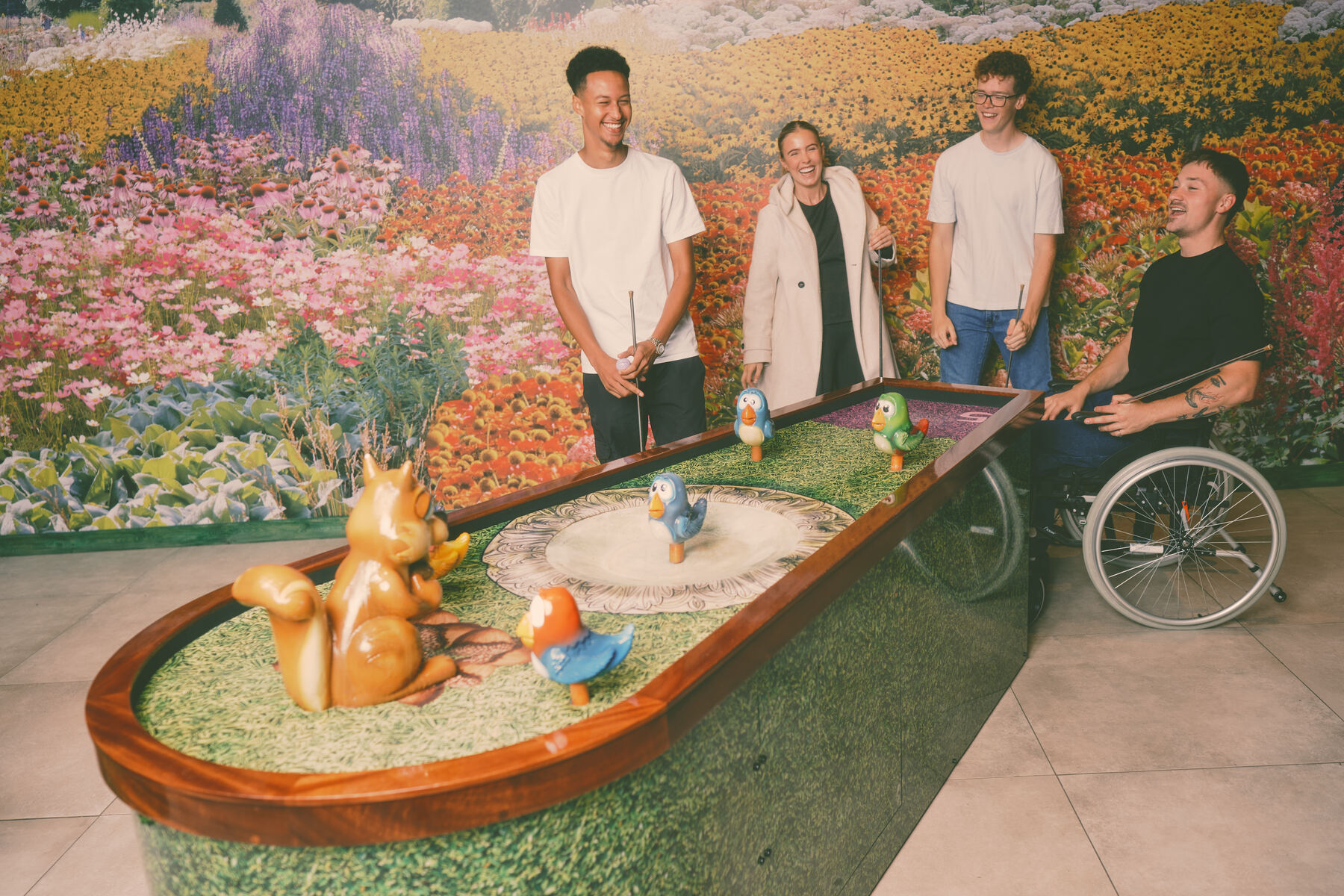 Hole 05 — The Bird Bath — Charlie, Jacob, Libby and Tyler alternate angle